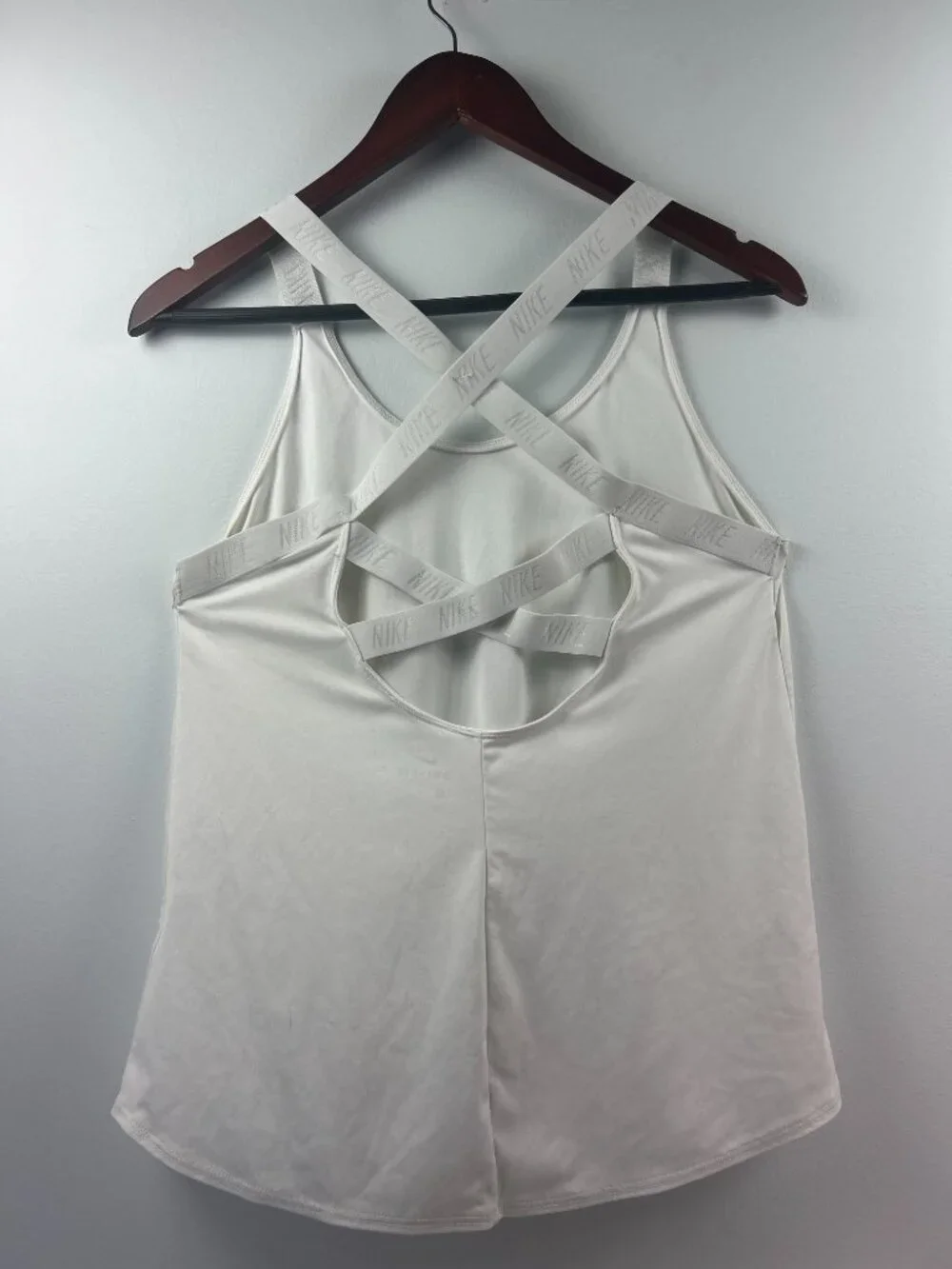 Nike Dri-Fit White Racerback Strappy Tank Top - Women's M